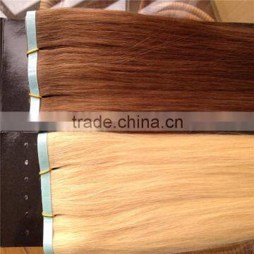 2014 hot selling top quality pu skin weft tape remy hair extensions