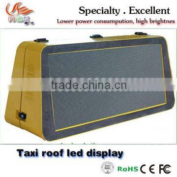 RGX ip65 waterproof led scrolling message mini display taxi top p6 led display led screen/advertising display for car