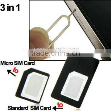 Nano SIM Card adapter+SIM Card Eject Pin Tool for iPhone 5