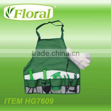 gardening apron with tools set