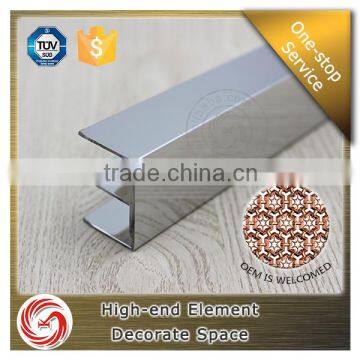 8K mill finished stainless steel listello tile trim for decorative wall waistline