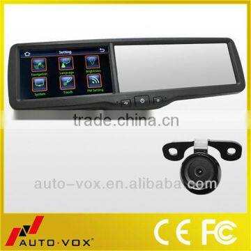 1080P rearview mirror car dvr dual view camera gps