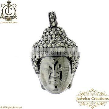 Buddha Shape Diamond Studded Pendant, Buddha Charm, Buddha Pendant Jewelry, Craft Supplies, Wholesale Jewelry,