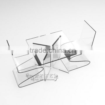 new design dining table and chair customized acrylic dining table set