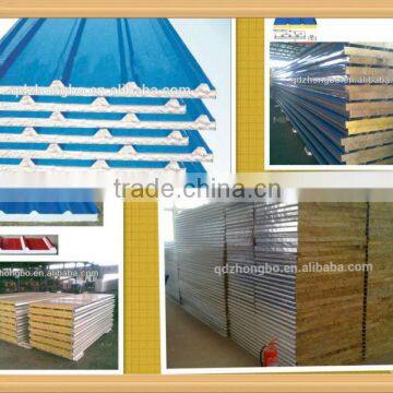 ISO roof/wall rock wool/eps sandwich panels