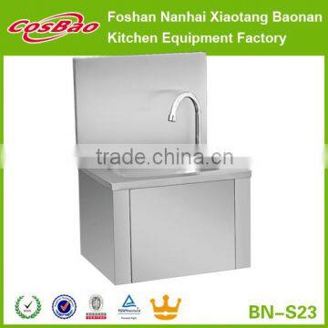 Hygiene Stainless Steel Knee Operated Hand Wash Basin Sink BN-S23 Wall-hung Mini Sink