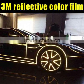 Colorful 1.5cmx47.5m 3m Reflective Color Film