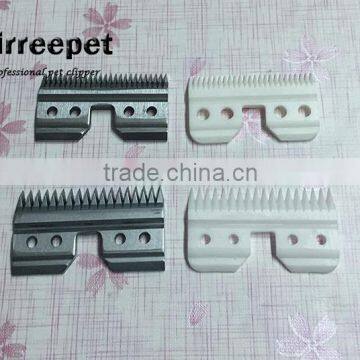 Moving blade mixed 18teeth and 25teeth ceramic and steel for pet clipper