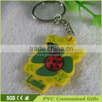 Cartoon design 3d soft pvc keychain