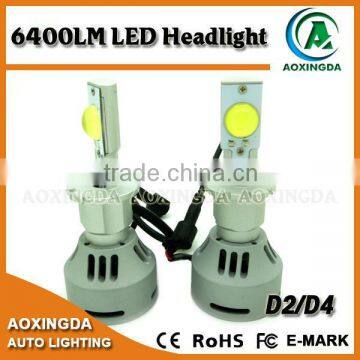 6400LM D2S car led headlight bulb D2S D4S HID replacement bulb