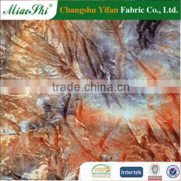 printed fleece blanket manufactory spandex velvet fabric weft velour dyed for sofa
