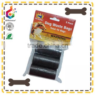 black dog waste bag packed 3 rolls used outdoor for export