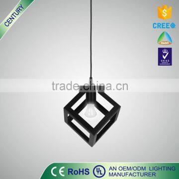 CE ROHS UL certificate led fancy Modern Metal pendant lamp light matt Black Paint Color