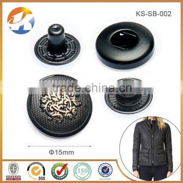 High Quality Black Metal Snap Button For Jacket                        
                                                Quality Choice