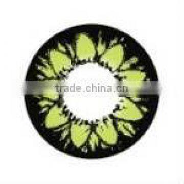 hot selling green flower soft color contact lens /contact lenses for dark eye