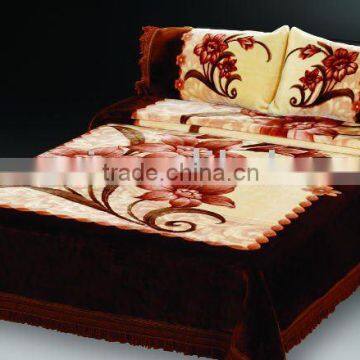 Printed and Mink Blanket Set 100% Polyester