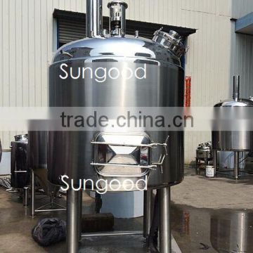 Sungood 7bbl/10bbl/15bbl/20bbl/30bbl Steam Heating Mash Lauter tun with VSD Mixer/Rakes/Plow