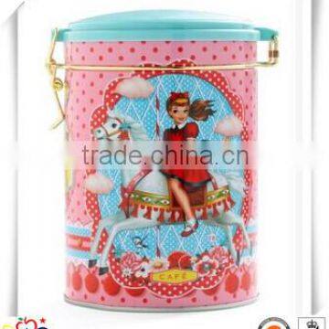 customized coffee tin can manufacturer/coffee powder canister/decorative coffee tin cans