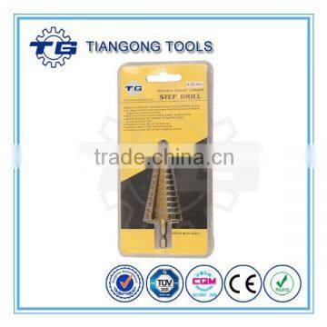 TG Tools Fully ground M35 /M2 Tin-coating HSS straight flute step drill