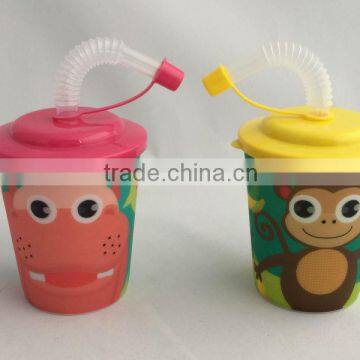 New design3D promotional gifts 300ML kids plastic cup