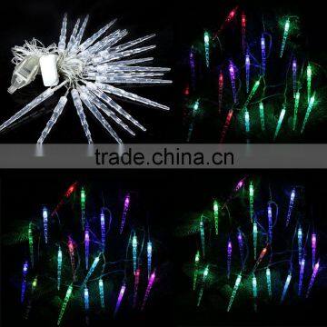 Bright color changing RGB 20LED 220V 4M LED String Light Waterproof EU Plug Icicle Pendant String for Christmas Party Decoration