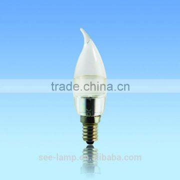 Factory Price high quality crystal e14 led candle bulbs 3w 5w tail