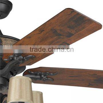 European Style Classic Wood Ceiling Fan Lamp photo-3