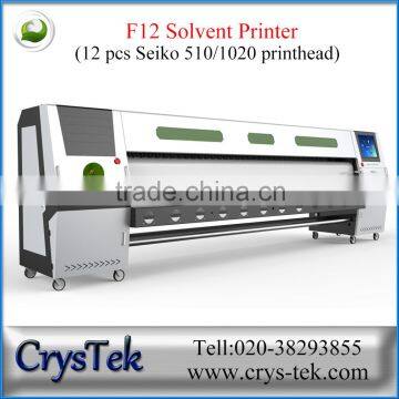 CrysTek 3.2m width format printer with SPT head/ F12 solvent printing machine