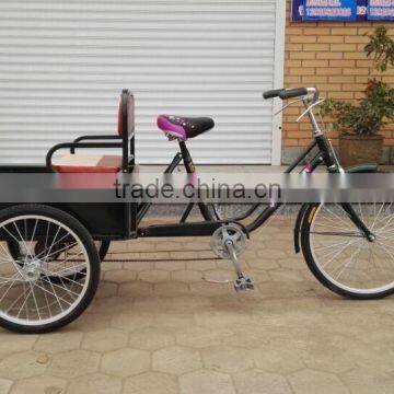 24inch cargo tricycle with rear seat/passenger trike with rear truck