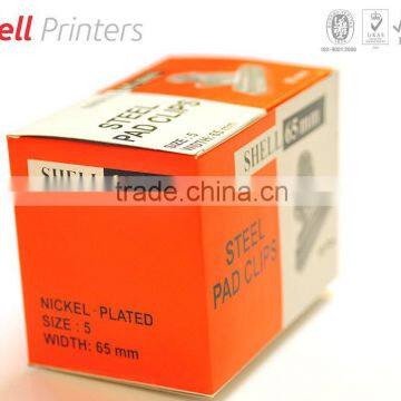 Metal Clip outer box printing and packaging from Indian printer