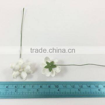 White, Small Handmade Mulberry Paper Flower, Wedding Party, Scrap-booking Crafts Pastel photo-3