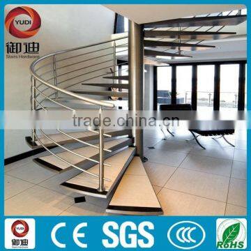 hot sell stainless steel indoor artistic helical stairs