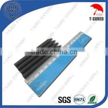 12 Pcs Short Black Wooden Pencils In Tube