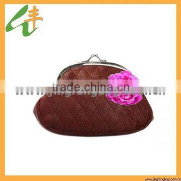 pu clutch evening party bags with metal frame