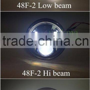 Angel Eyes 7'' LED Headlight For Jee-p Wrangler JK TJ LJ H4 Hi-lo Beam Front Driving Headlamp Styling For Harley Motorcycle photo-4