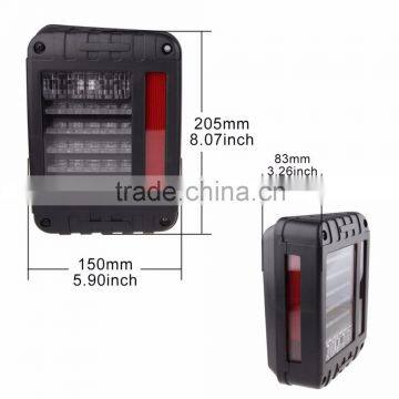LED Brake Tail Lights Assembly With Rear Turn Singal Reverse Lights Jeep Wrangler Jk 07-15 photo-4