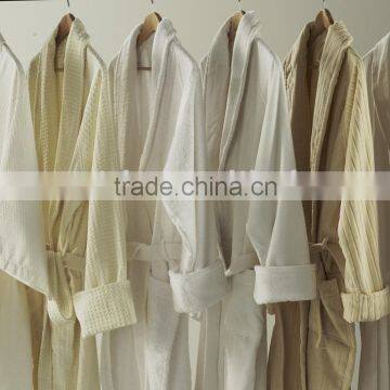 100%Cotton Lightweight Waffle Bath Robe