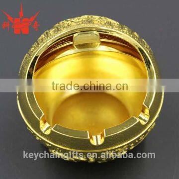 Hot sale fashion personalized gold metal cigarette ashtray