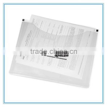 Customized Printed PP file folder, A4 L shape clear pp plastic file folder