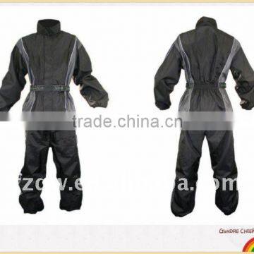 Black and gray motorcycle mens suit