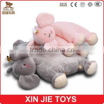 OEM Plush Elephant Shape Body Pillow Adult Travel Folding Pillow photo-2