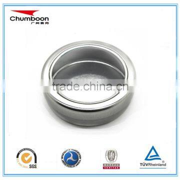 round candy tin can with PVC window, tin package box