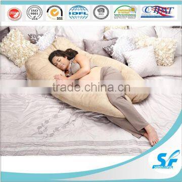 U shape /G shape/ C shape cotton fabric firm micro fiber filling sofa cushion body pillow for pregnant and baby