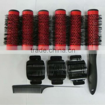 professional hair brush roller set with clip and comb