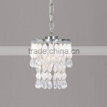 CE Modern Luxury White Crystal Pendant Lamp with Strap