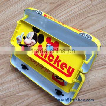 Mould available car shape metal pencil case triple