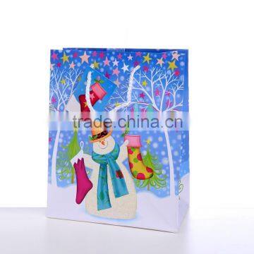 Hand Bag White Drawstrings Mixed Flowers Christmas Paper Gift Bag for Lady photo-6