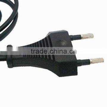 PVC braided power cord cable/India 2 prong power cord