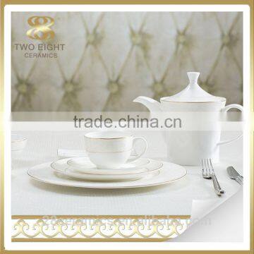 Hote sale turkish porcelain dinner set, white porcelain charger plates wholesale