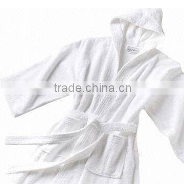 waffle bath robes in kimono collar style